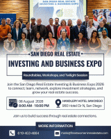 San Diego Real Estate Investing and Business Expo 2026 Conference Poster